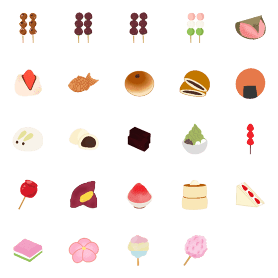 [LINE絵文字]Japanese Dessert Style T.cutieの画像一覧