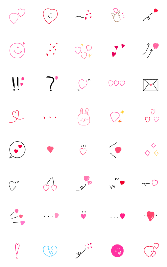 [LINE絵文字]♡ハート一択！詰め合わせの画像一覧