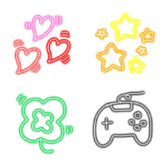 [LINE絵文字] ネオン☆風絵文字 2の画像