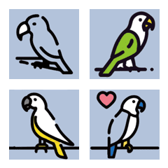 [LINE絵文字] baby parrot blueの画像