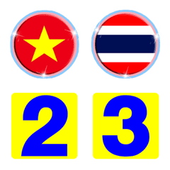 [LINE絵文字] Flag and number Version2の画像