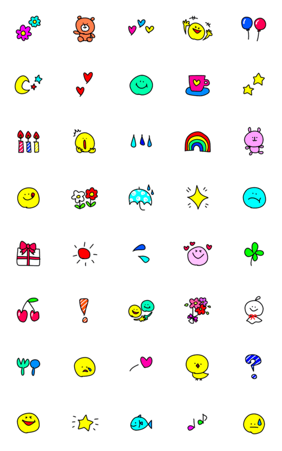 [LINE絵文字]◯ colorful EMOJI ◯の画像一覧