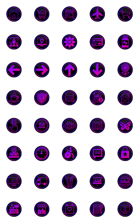 [LINE絵文字]Glowing icons are often used.の画像一覧