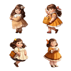 [LINE絵文字] Chubby little girl, cute, emojiの画像