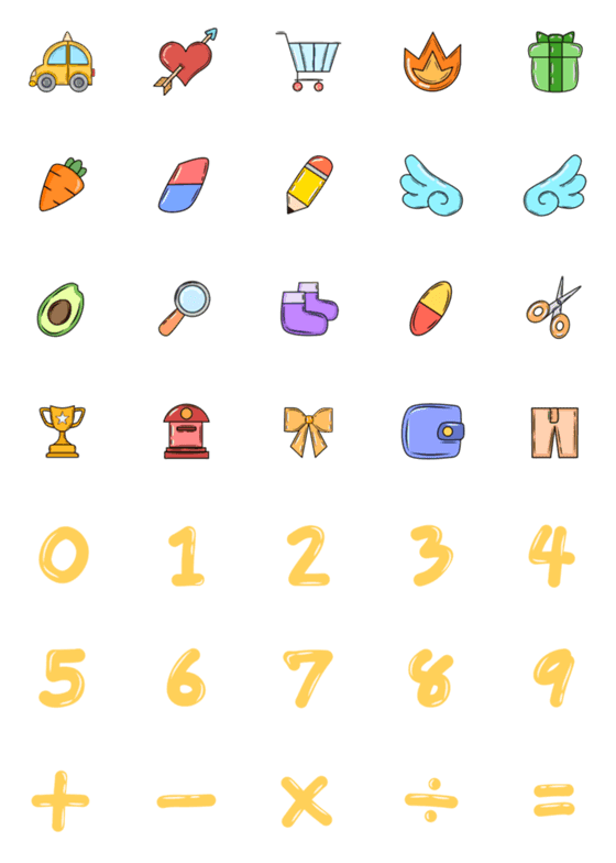 [LINE絵文字]Includes a complete set of emojisの画像一覧