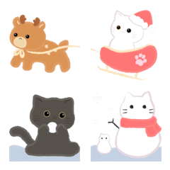 [LINE絵文字] Crepe Cat on Christmasの画像