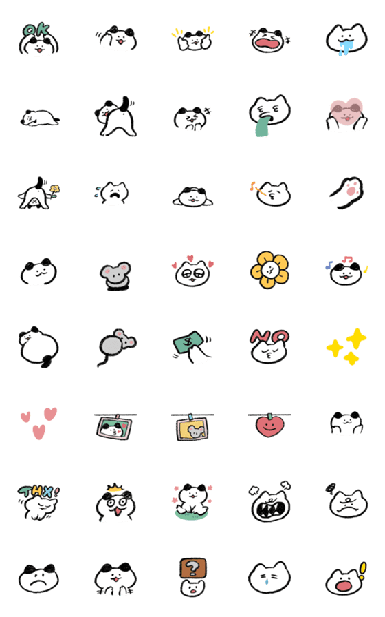 [LINE絵文字]MOVE！ Emoji of the Lazy Cat 2の画像一覧