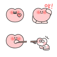 [LINE絵文字] little heart emoji is thumpingの画像