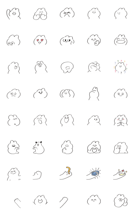 [LINE絵文字]3388rabbit_emojiの画像一覧