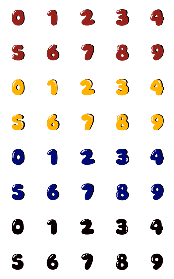 [LINE絵文字]numbers 16の画像一覧