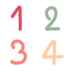 [LINE絵文字] Emoji Number Christmas Color V.2の画像