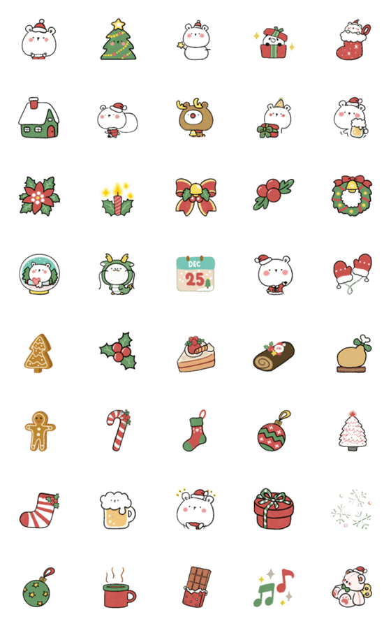 [LINE絵文字]Playkan : Christmas Emojiの画像一覧