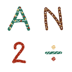 [LINE絵文字] English letters Christmas plansの画像