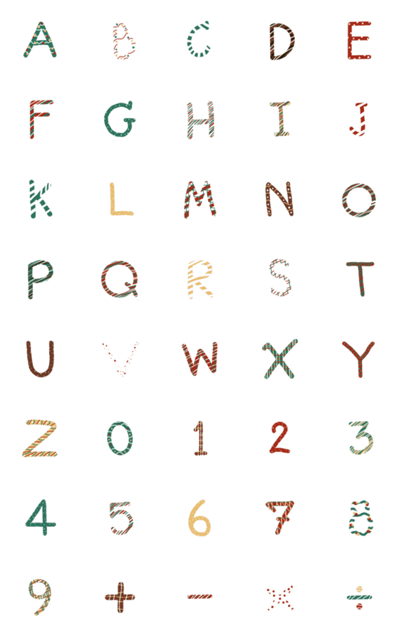 [LINE絵文字]English letters Christmas plansの画像一覧