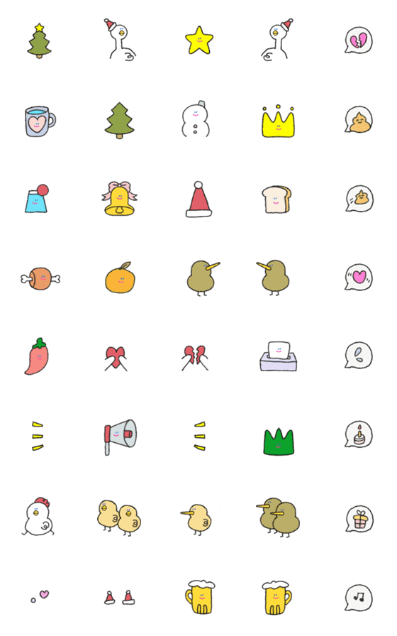 [LINE絵文字]シャイ  かわいい クリスマス 絵文字の画像一覧