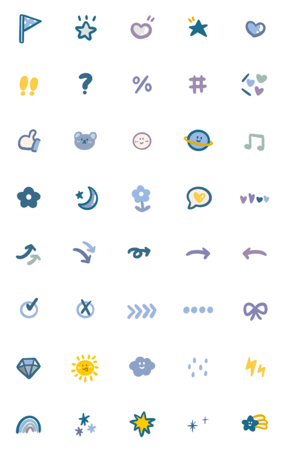 [LINE絵文字]Cute Emoji can use 71の画像一覧