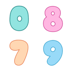 [LINE絵文字] numberspastel 1の画像