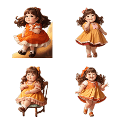 [LINE絵文字] Chubby girl, chubby, cheerful, brightの画像