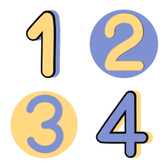 [LINE絵文字] Numbers emoji two tone cute loveの画像