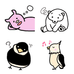 [LINE絵文字] のんびりした動物たちの画像