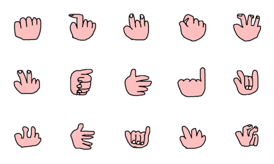 [LINE絵文字]Ugly Fingerの画像一覧