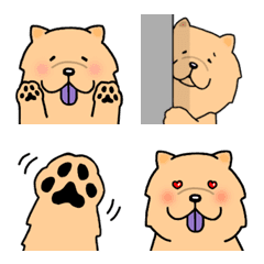 [LINE絵文字] 犬種別チャウチャウ毎日絵文字の画像