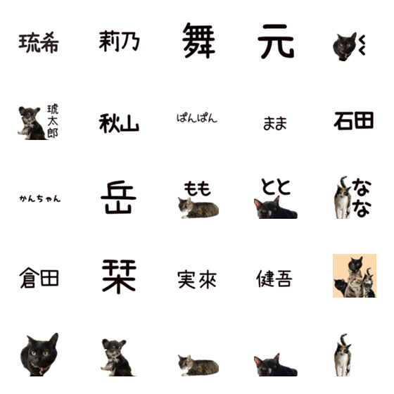 [LINE絵文字]aik family nameの画像一覧