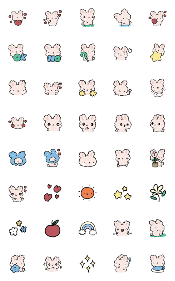 [LINE絵文字]Emoji : rabbit cute*の画像一覧