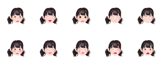 [LINE絵文字]The emoji of  cute little girlの画像一覧