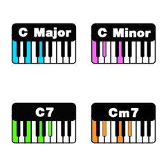 [LINE絵文字] Piano chord guideの画像