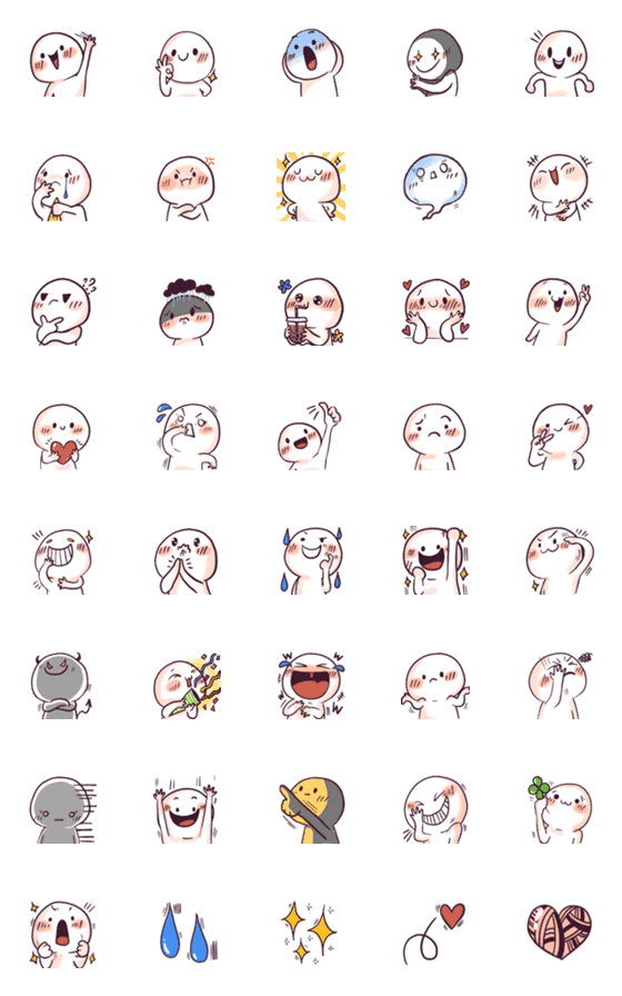 [LINE絵文字]Emoji man 2 setの画像一覧