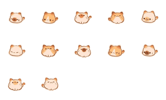 [LINE絵文字]orange cat meow catの画像一覧