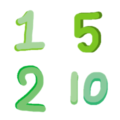 [LINE絵文字] green numbersの画像