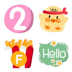 [LINE絵文字] Pastel emoji are cute and fun to use.の画像