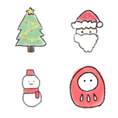 [LINE絵文字] クリスマスとお正月の絵文字（冬）の画像