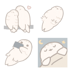 [LINE絵文字] Snowy Owl Snuggleの画像