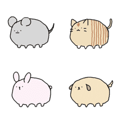 [LINE絵文字] hachopi's animal Emojiの画像