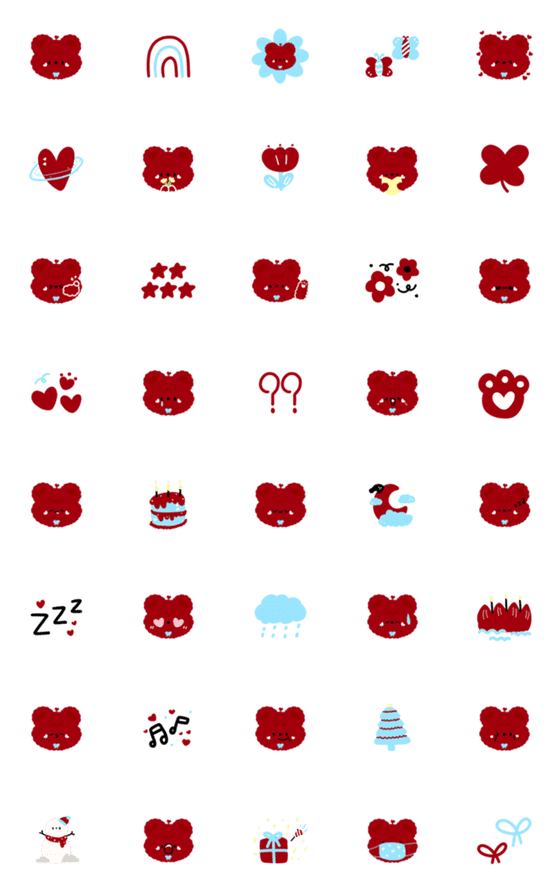 [LINE絵文字]inin (red bear) - Kin Khao Laew Meeの画像一覧