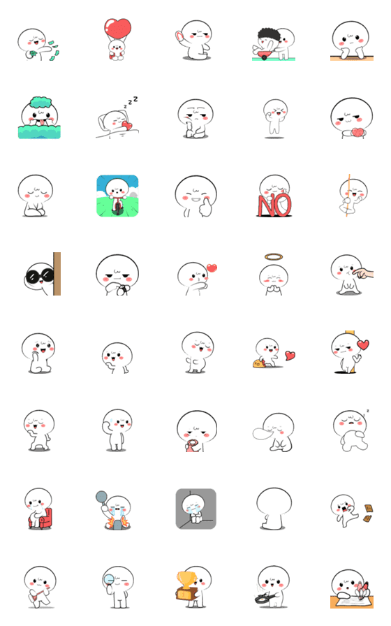 [LINE絵文字]Little Baldie : Animated Emojiの画像一覧