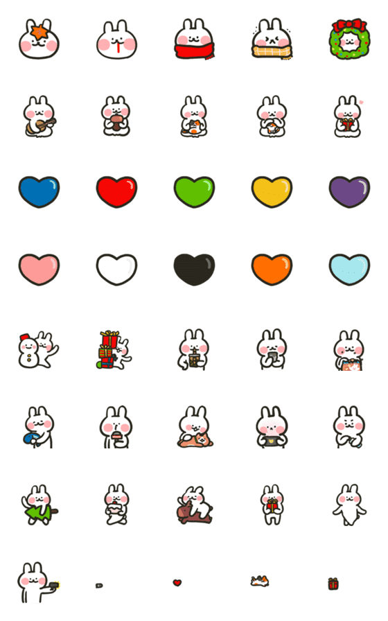 [LINE絵文字]Hello Rabbits！！！ Be ICON#05の画像一覧
