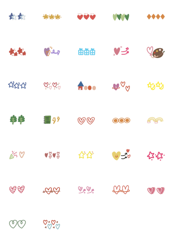 [LINE絵文字]Cute little pattern revised version2の画像一覧