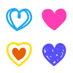 [LINE絵文字] cute heart stickers emojiの画像