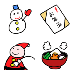 [LINE絵文字] -動く- クリスマスとお正月絵文字の画像