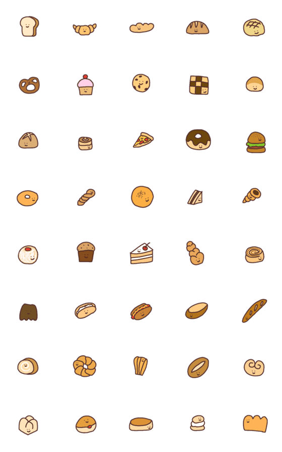 [LINE絵文字]I am cute breadsの画像一覧