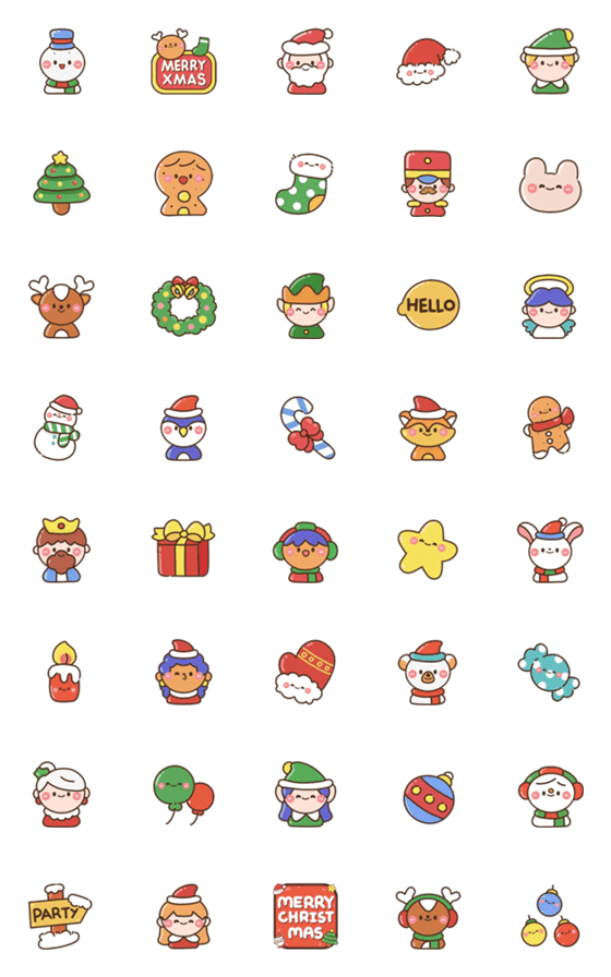 [LINE絵文字]Emoji Christmas X-masの画像一覧