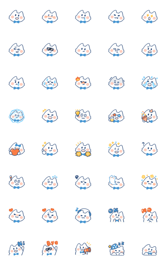 [LINE絵文字]Youtai Cat (Practical Emoji)の画像一覧