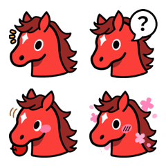 [LINE絵文字] Little Red Horse On The Roadの画像