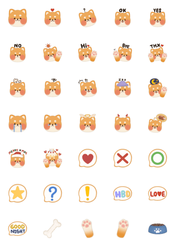 [LINE絵文字]Shiba Inu Inuの画像一覧