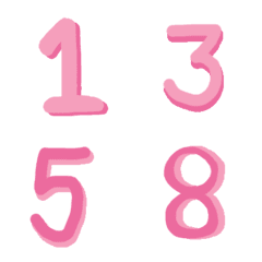 [LINE絵文字] pink numbersの画像