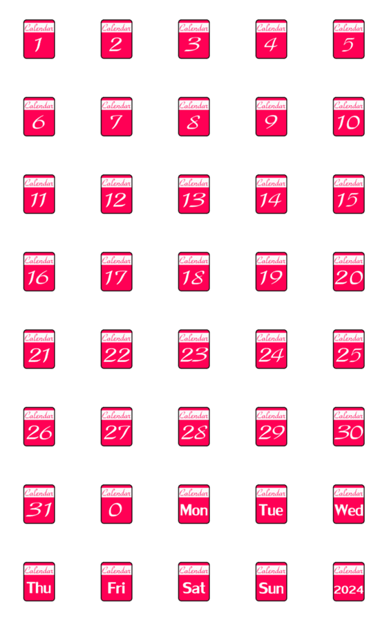 [LINE絵文字]CalendarNo.6の画像一覧